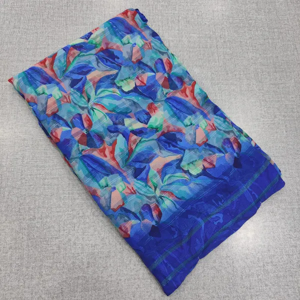 Premium Soft Chiffon Digital Floral design  | SR182